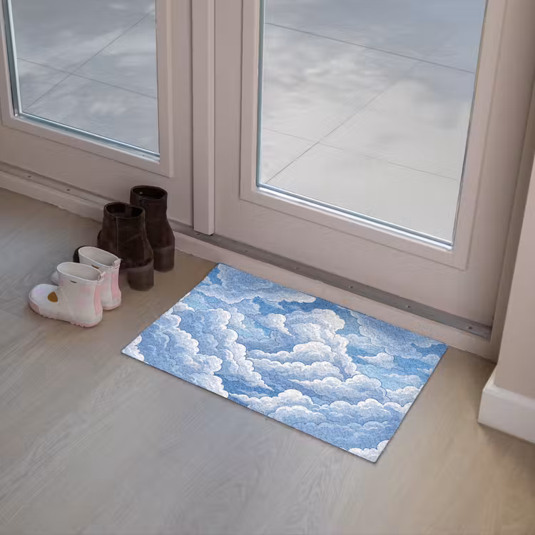Deurmat - Wolken - Hemel - Abstract - Wit — 8