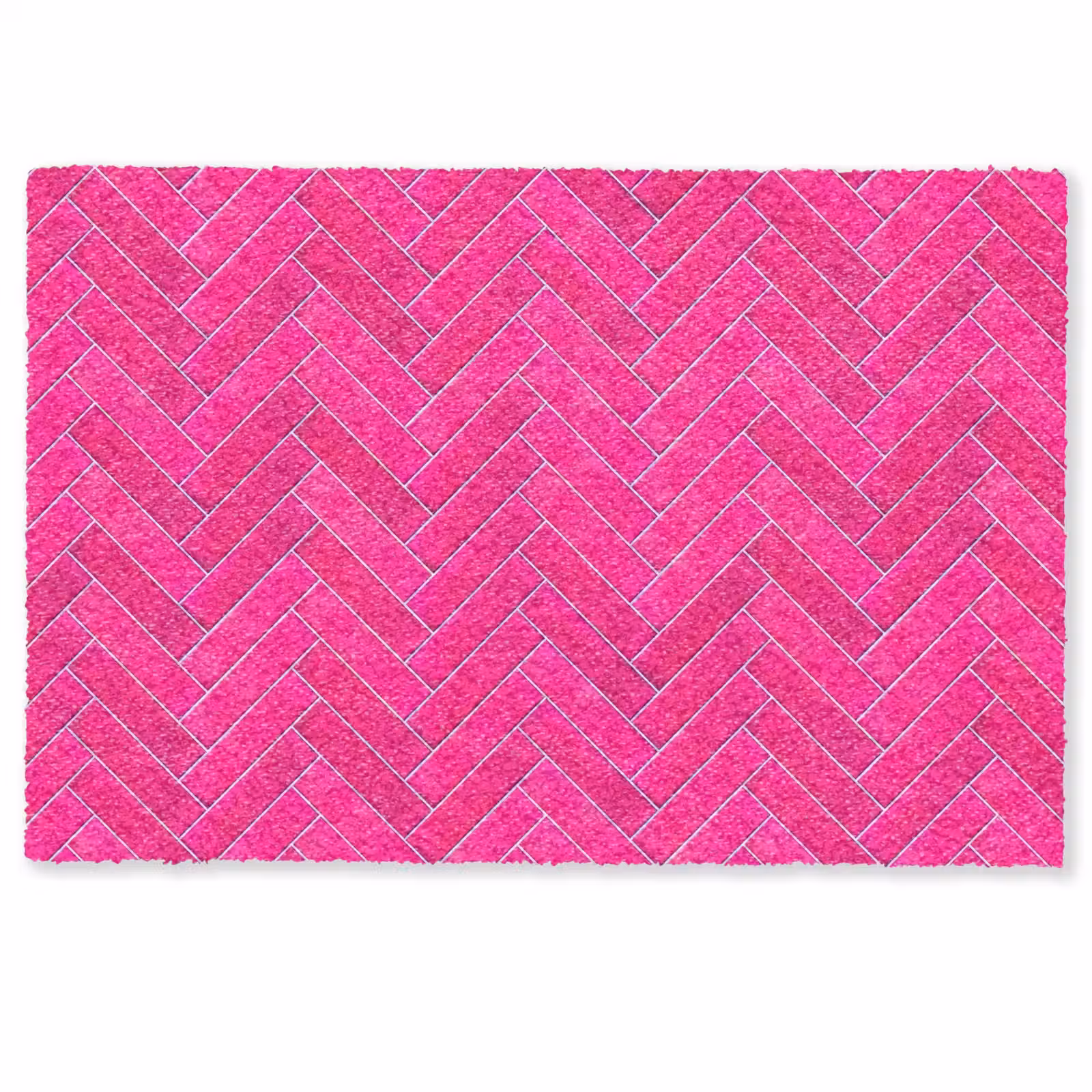 Deurmat - Visgraat - Wandtegel - Fuchsia - Roze — 1
