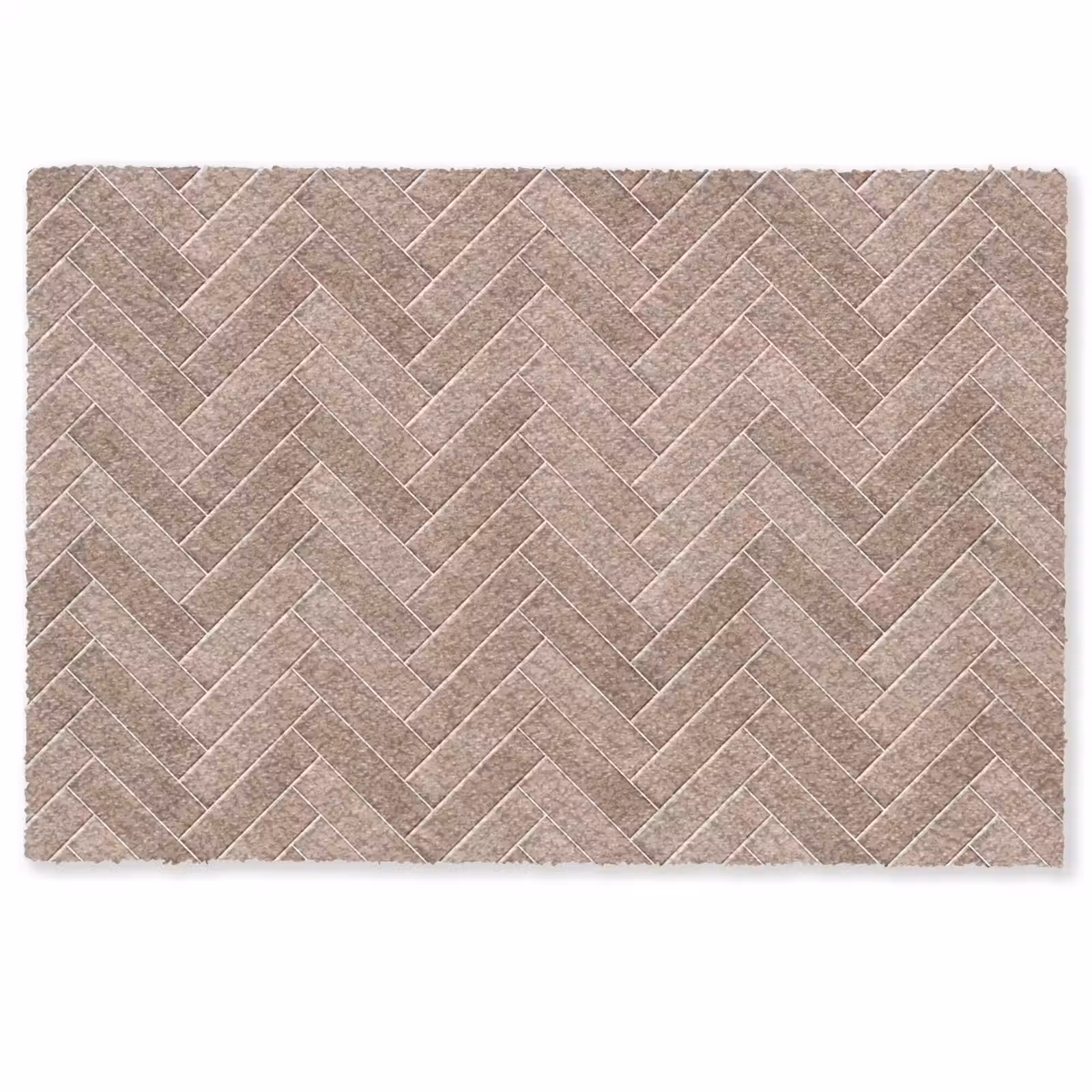 Deurmat - Visgraat - Wandtegel - Oudroze - Terracotta — 1
