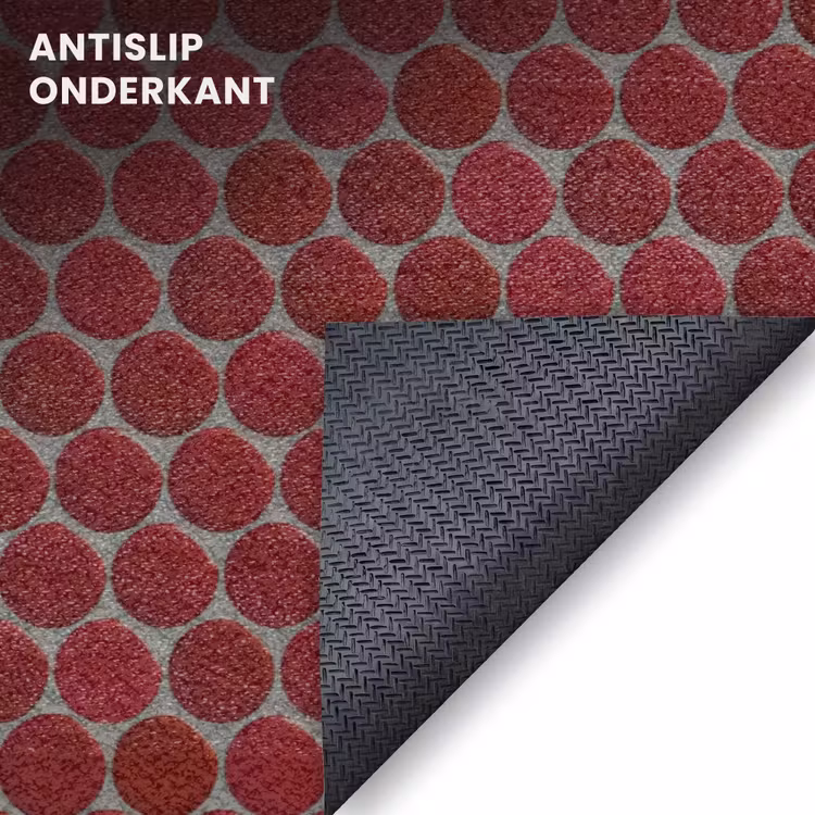 Deurmat - Penny - Mozaïek - Rond - Rood — 6
