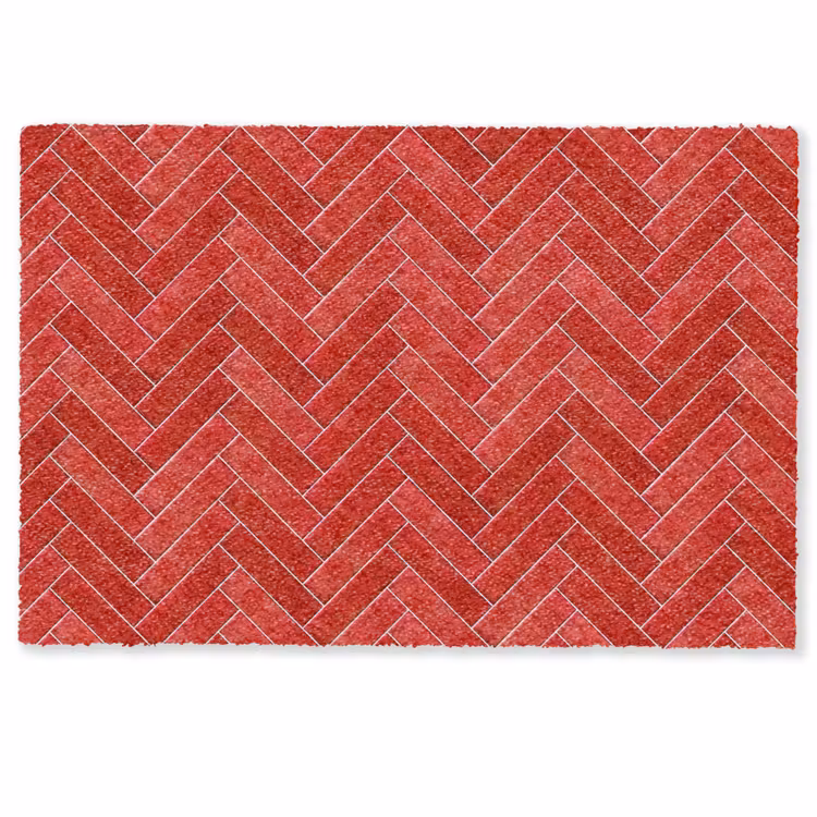 Deurmat - Visgraat - Tegel - Rood — 1