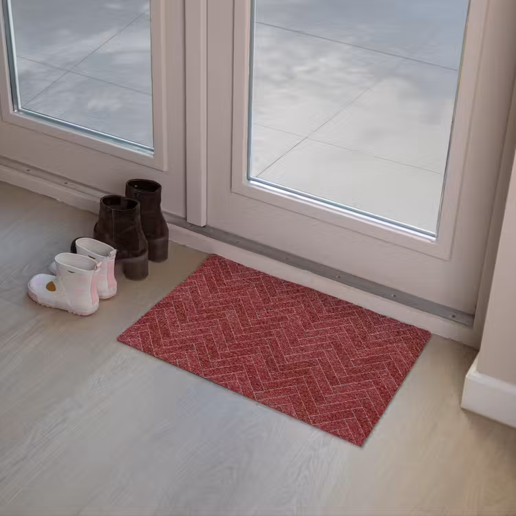 Deurmat - Visgraat - Wandtegel - Bordeaux - Rood — 8