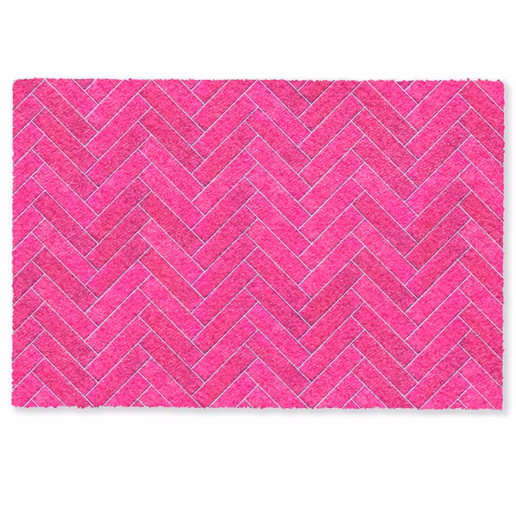 Deurmat - Visgraat - Wandtegel - Fuchsia - Roze — 1