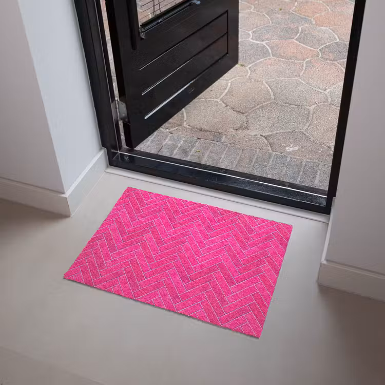 Deurmat - Visgraat - Wandtegel - Fuchsia - Roze — 4