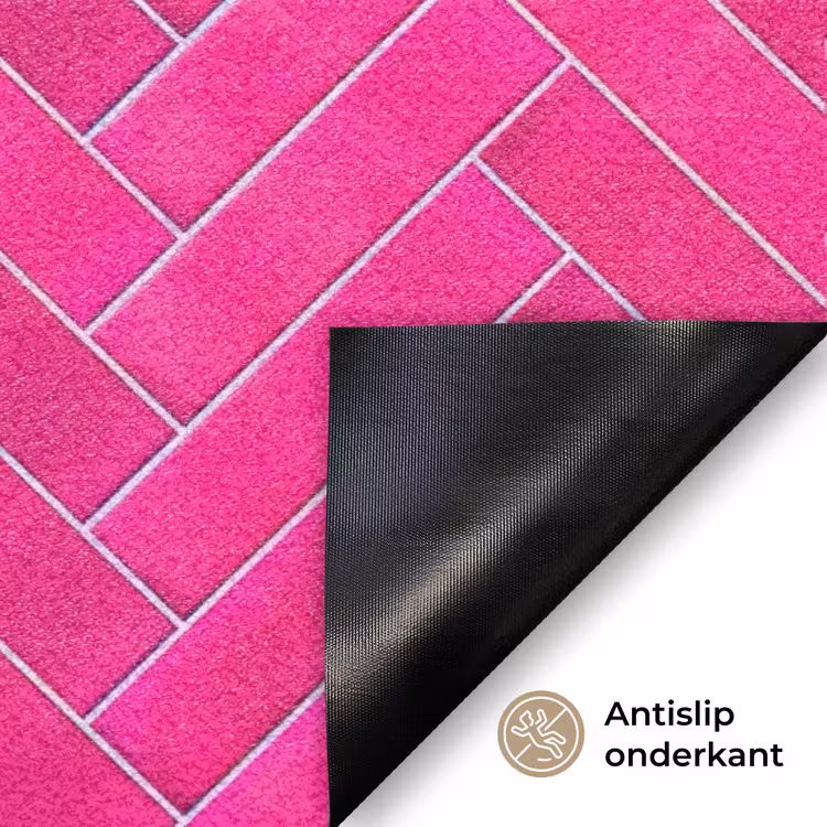 Deurmat - Visgraat - Wandtegel - Fuchsia - Roze — 6
