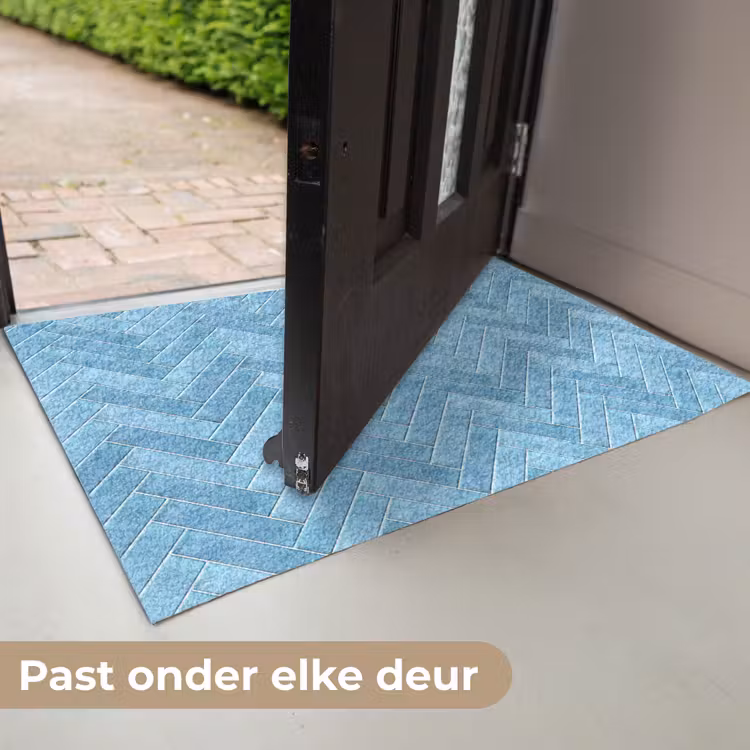 Deurmat - Visgraat - Wandtegel - Lichtblauw — 7
