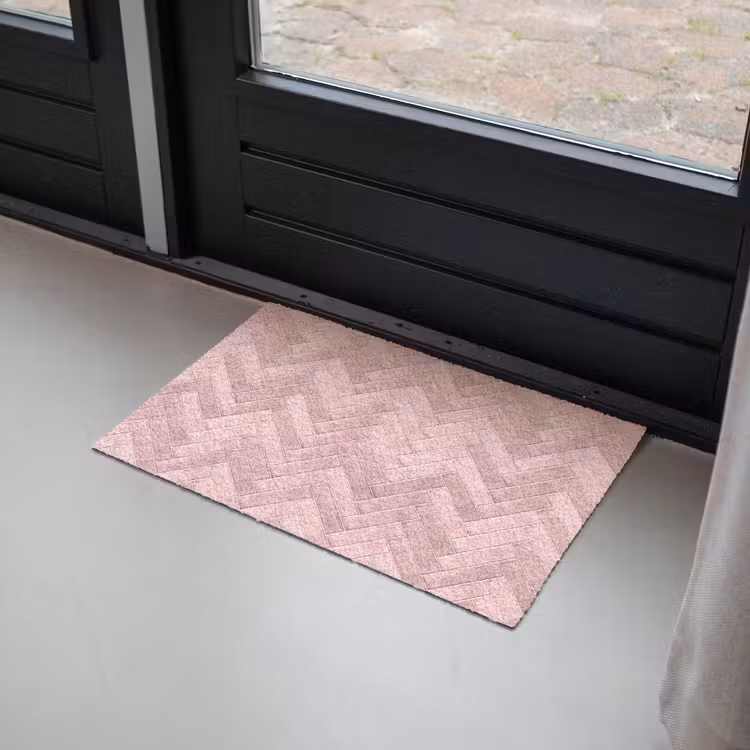 Deurmat - Visgraat - Wandtegel - Lichtroze — 2