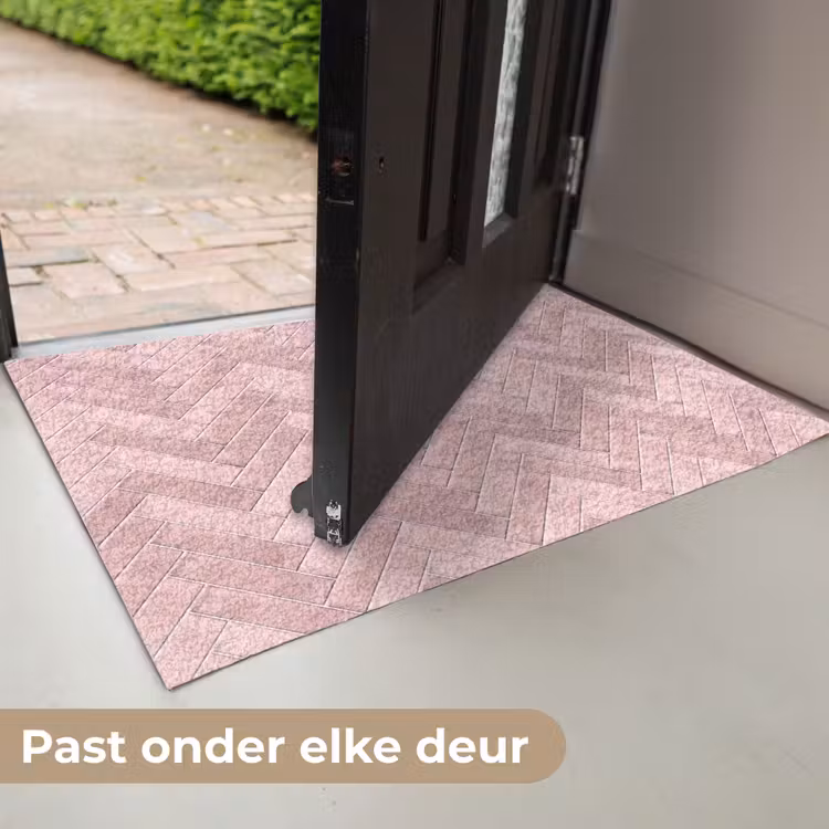 Deurmat - Visgraat - Wandtegel - Lichtroze — 7