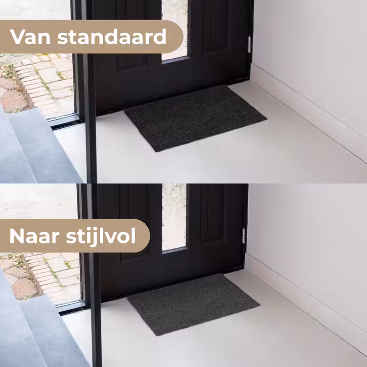 Deurmat - Visgraat - Wandtegel - Mat - Zwart — 3