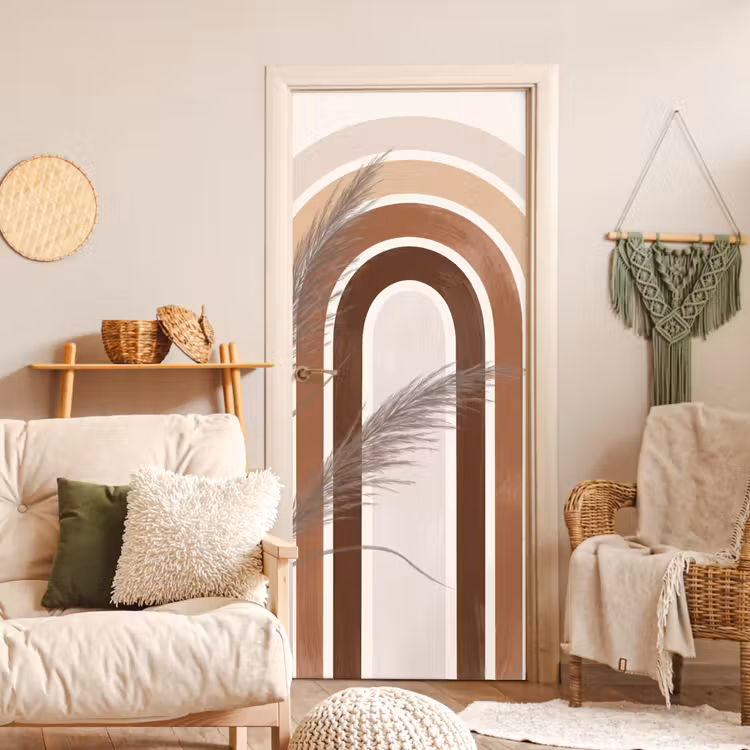 Deursticker - Abstract - Bogen - Plant - Boho - Beige — 4