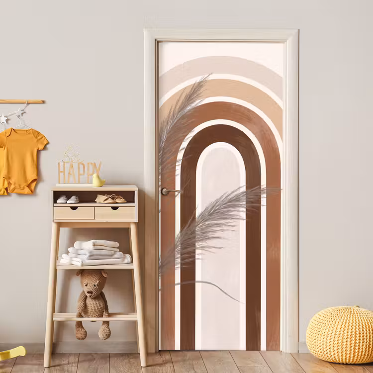 Deursticker - Abstract - Bogen - Plant - Boho - Beige — 6