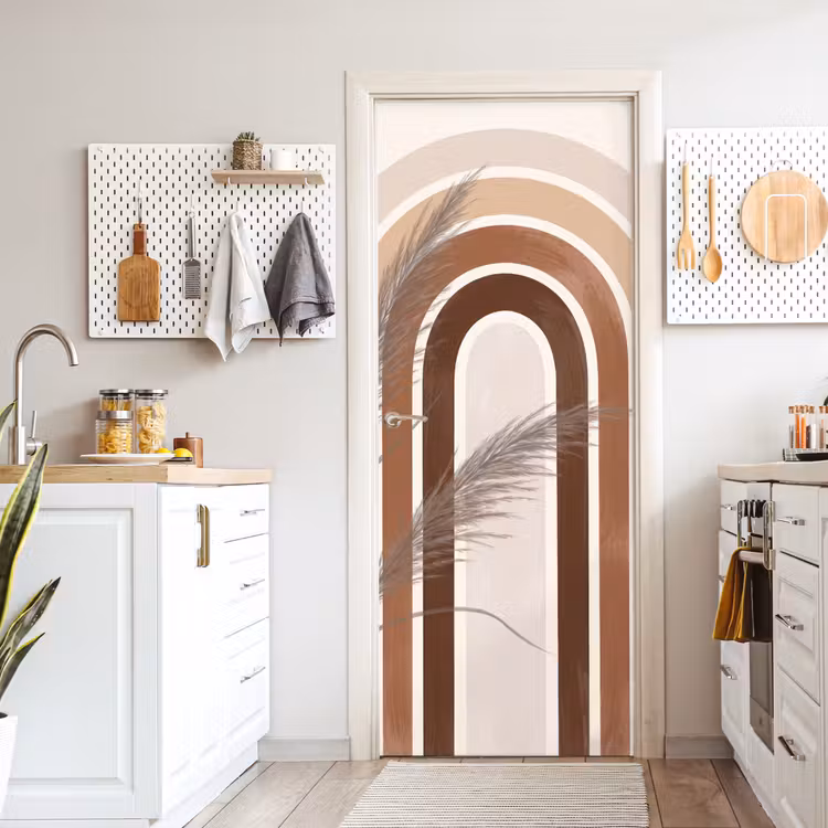 Deursticker - Abstract - Bogen - Plant - Boho - Beige — 7
