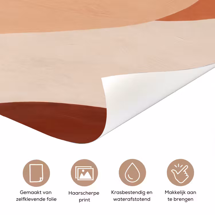 Deursticker - Abstract - Vormen - Organisch - Aardetinten - Modern — 3