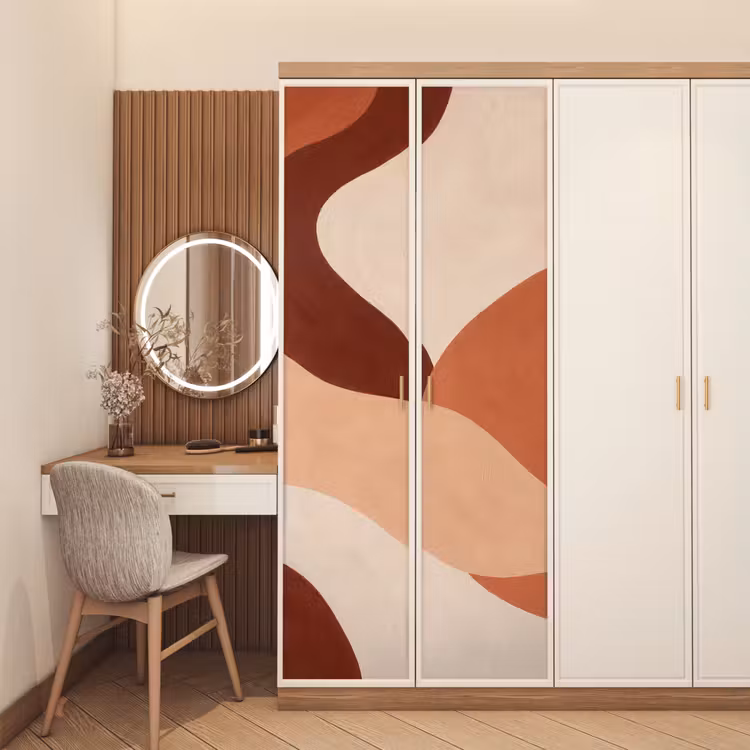 Deursticker - Abstract - Vormen - Organisch - Aardetinten - Modern — 5