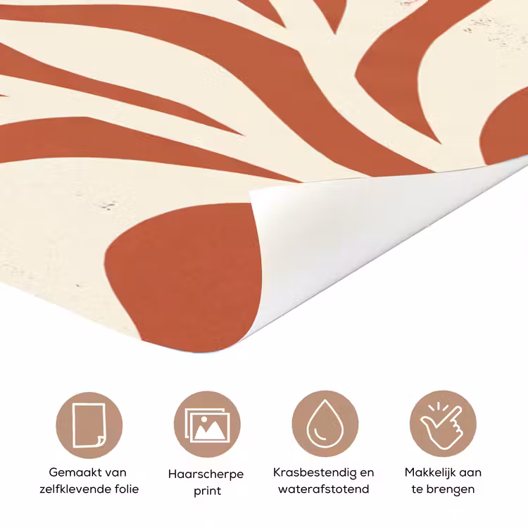 Deursticker - Bloemen - Abstract - Modern - Beige - Natuur — 3