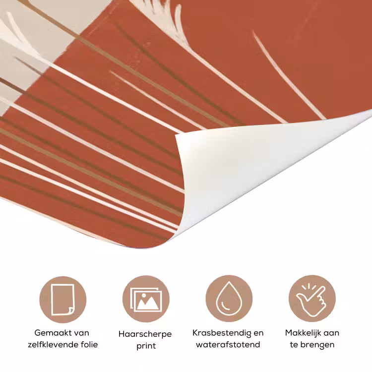 Deursticker - Gras - Landschap - Natuur - Abstract - Beige — 3
