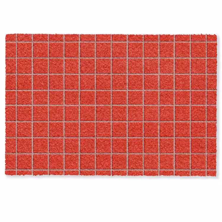 Deurmat - Tegel - Patroon - Kersen - Rood — 1
