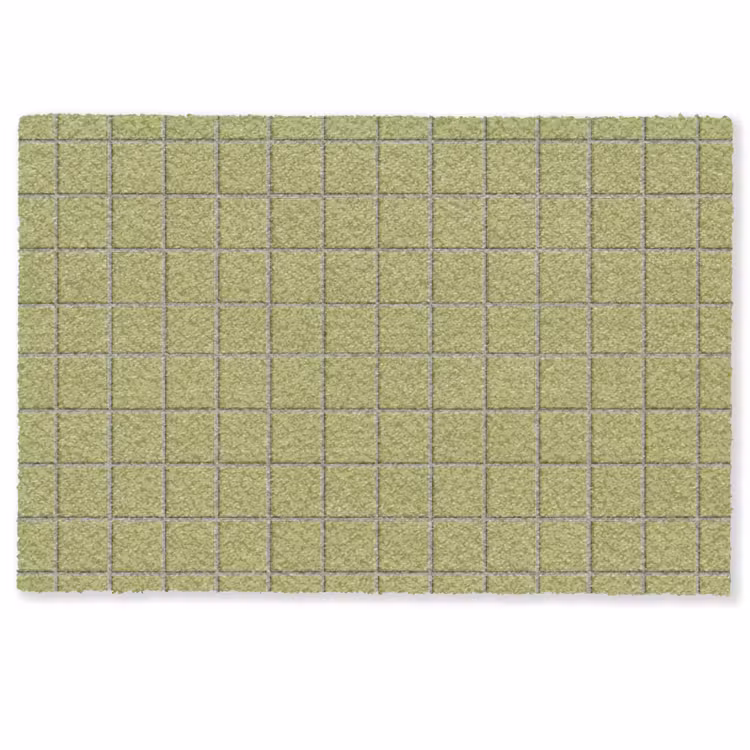 Deurmat - Tegel - Patroon - Olijfgroen — 1
