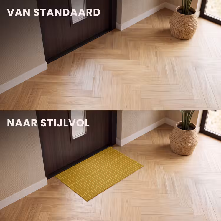 Deurmat - Tegels - Verticaal - Mosterdgeel — 3
