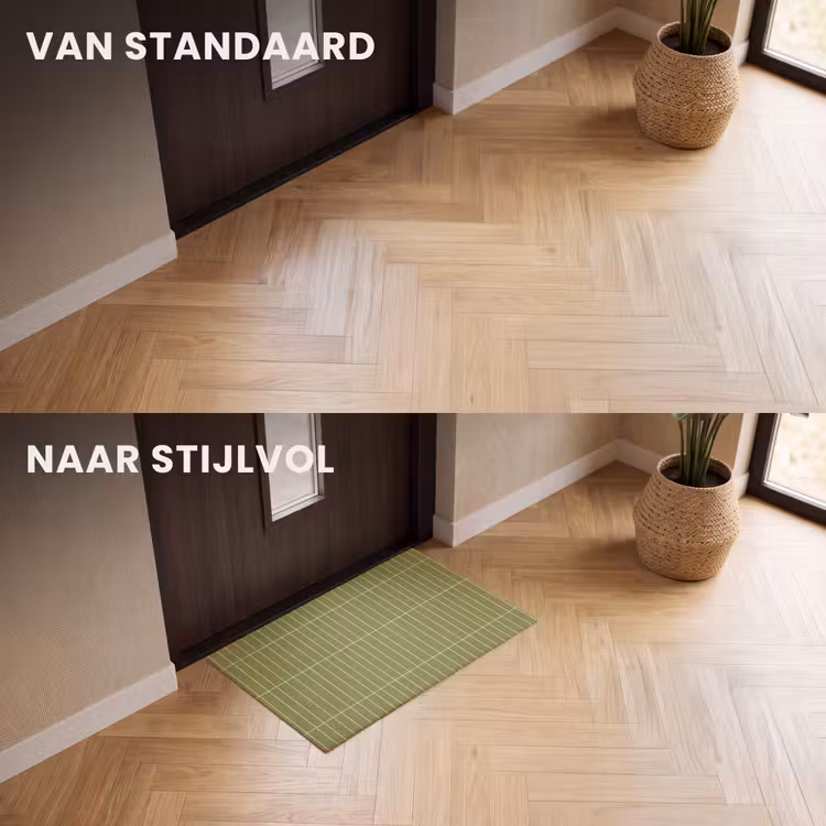 Deurmat - Verticaal - Wandtegel - Olijfgroen — 3