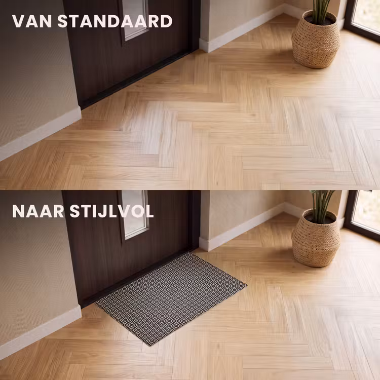 Deurmat - Patroon - Marmer - Zwart — 3