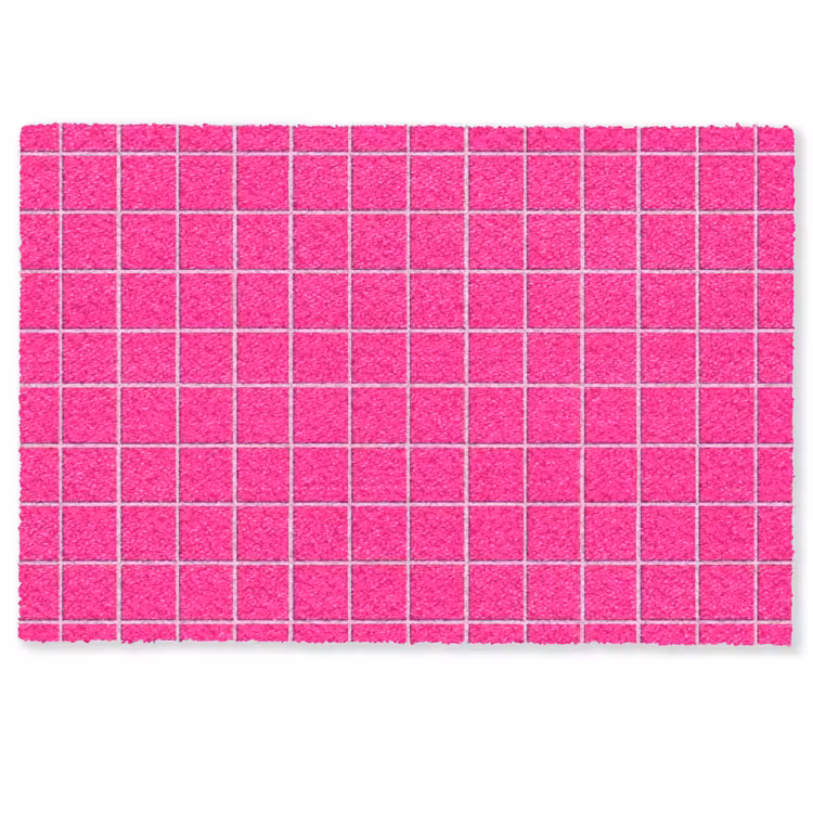 Deurmat - Tegels - Vierkant - Fuchsia — 1