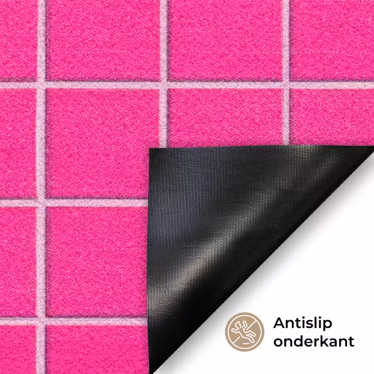 Deurmat - Tegels - Vierkant - Fuchsia — 6