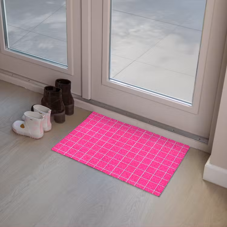 Deurmat - Tegels - Vierkant - Fuchsia — 8