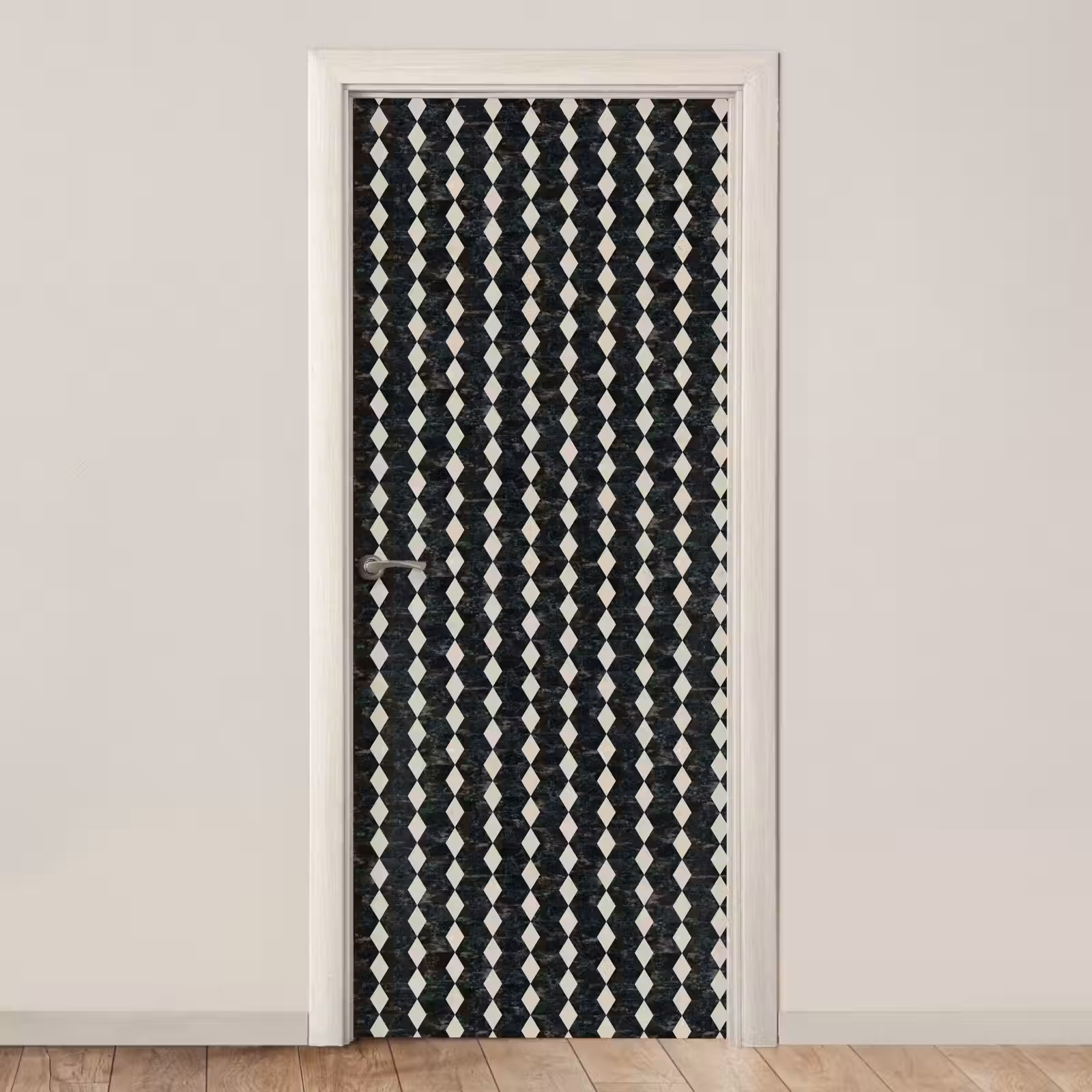 Deursticker - Geometrisch - Patroon - Marmer - Groen — 1