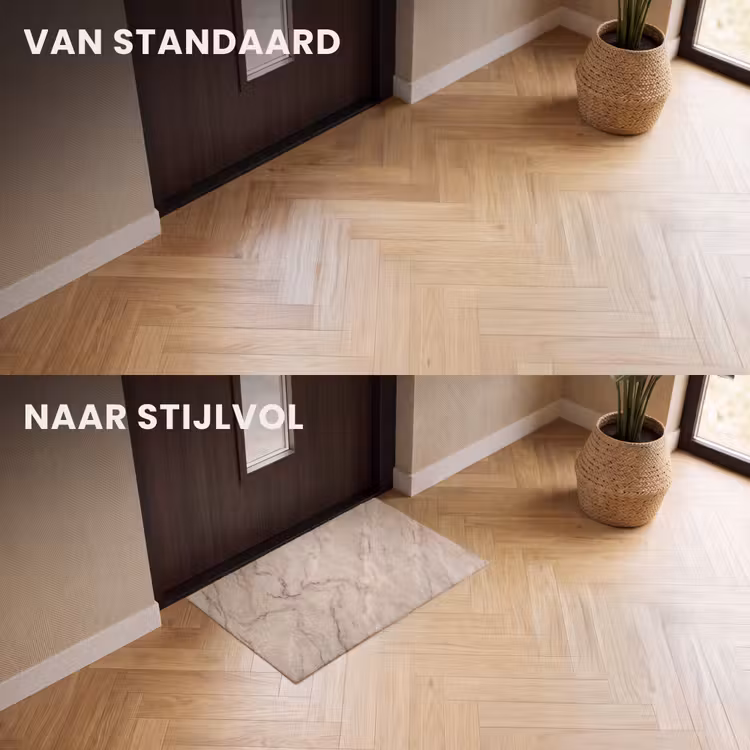 Deurmat - Marmer - Patroon - Abstract - Modern - Beige — 3
