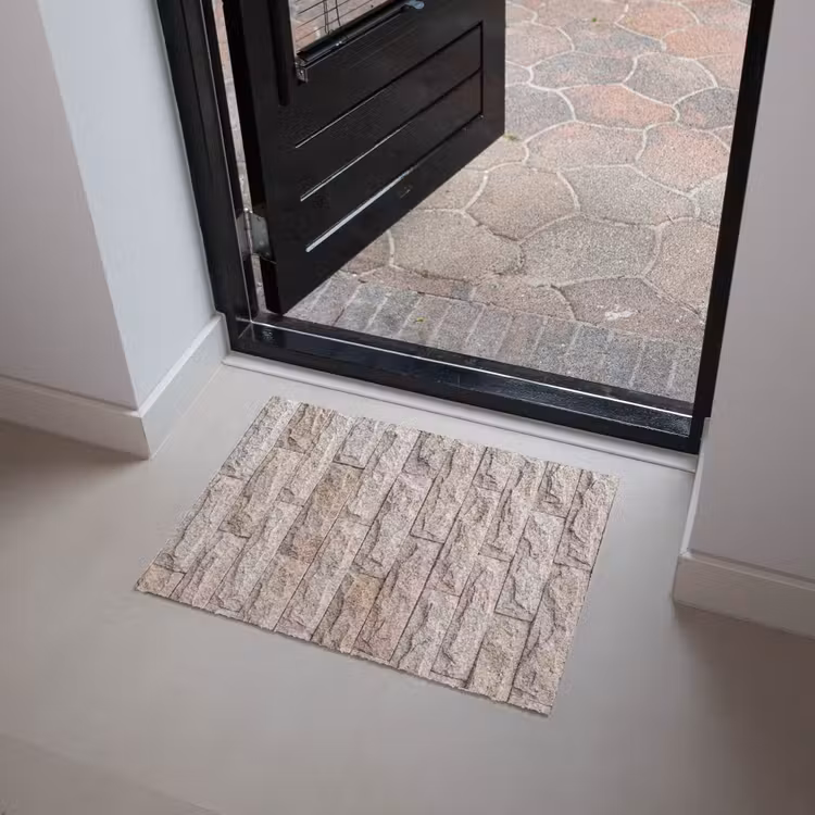 Deurmat - Muur - Steen - Ruw - Beige - Textuur — 4