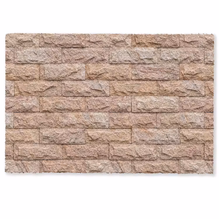 Deurmat - Muur - Steen - Ruw - Textuur - Beige — 1
