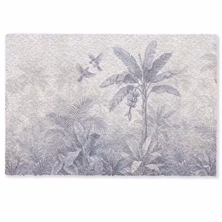 Deurmat - Natuur - Vogel - Jungle - Illustratie - Blauw — 1