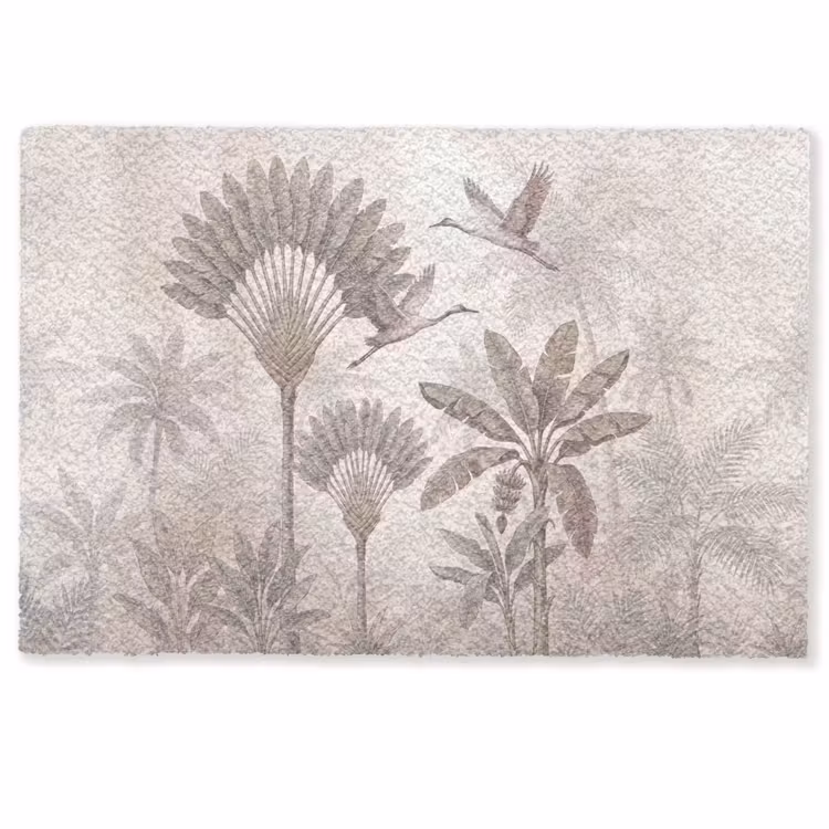Deurmat - Vogel - Tropisch - Jungle - Natuur - Beige — 1