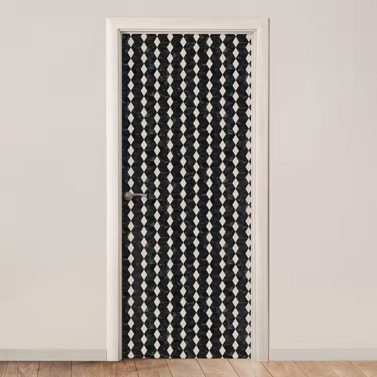 Deursticker - Geometrisch - Patroon - Marmer - Groen — 1