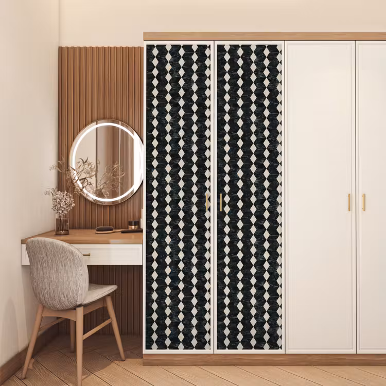 Deursticker - Geometrisch - Patroon - Marmer - Groen — 5