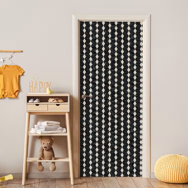 Deursticker - Geometrisch - Patroon - Marmer - Groen — 6
