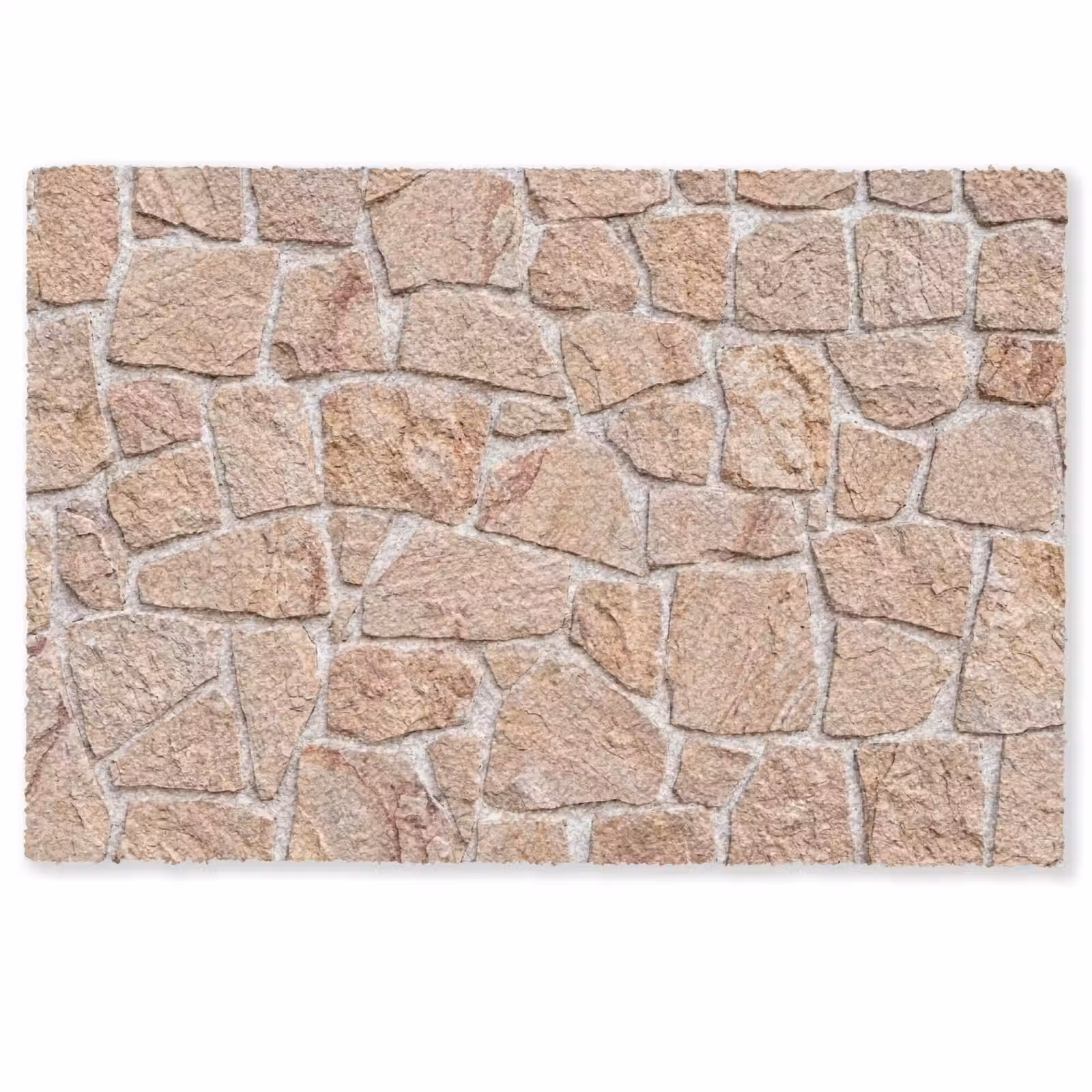 Deurmat - Muur - Steen - Patroon - Rustiek - Beige — 1