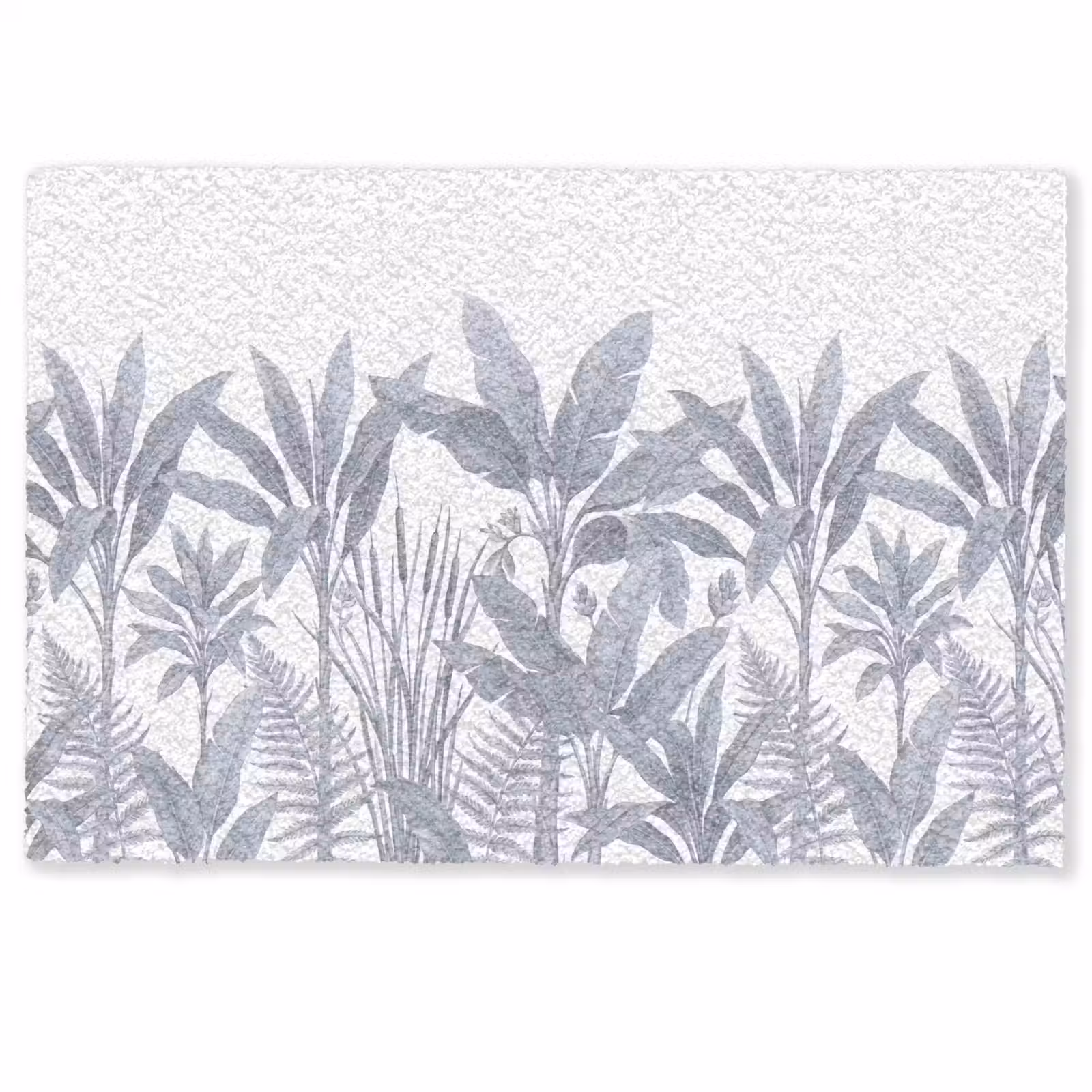 Deurmat - Planten - Bladeren - Natuur - Grijs — 1