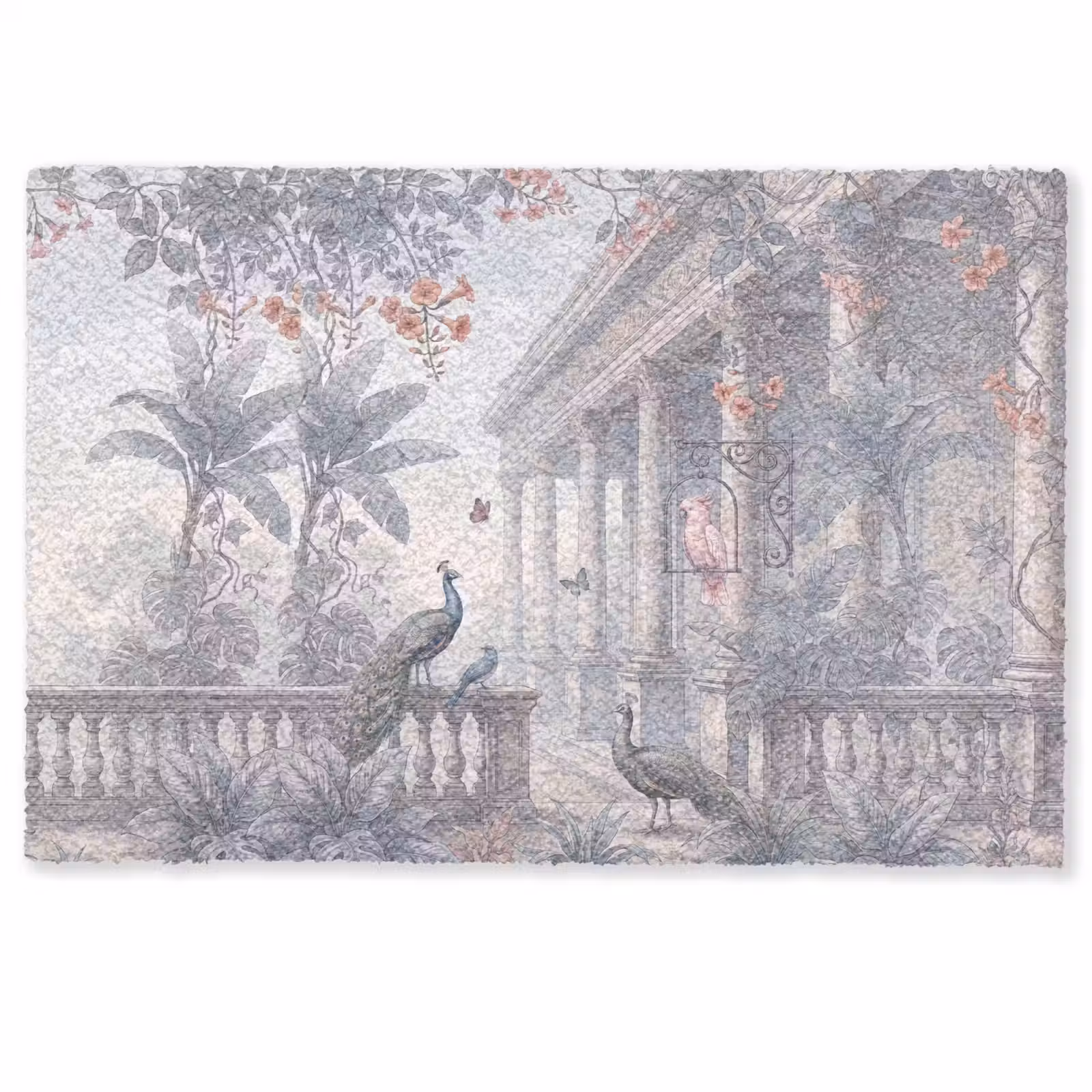 Deurmat - Vogel - Pauw - Architectuur - Klassiek - Groen — 1