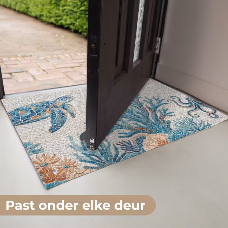 Deurmat - Dieren - Onderwater - Natuur - Mozaïek - Blauw — 7