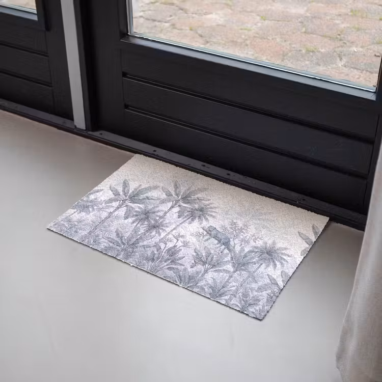 Deurmat - Kat - Tropisch bos - Modern - Grijs — 2