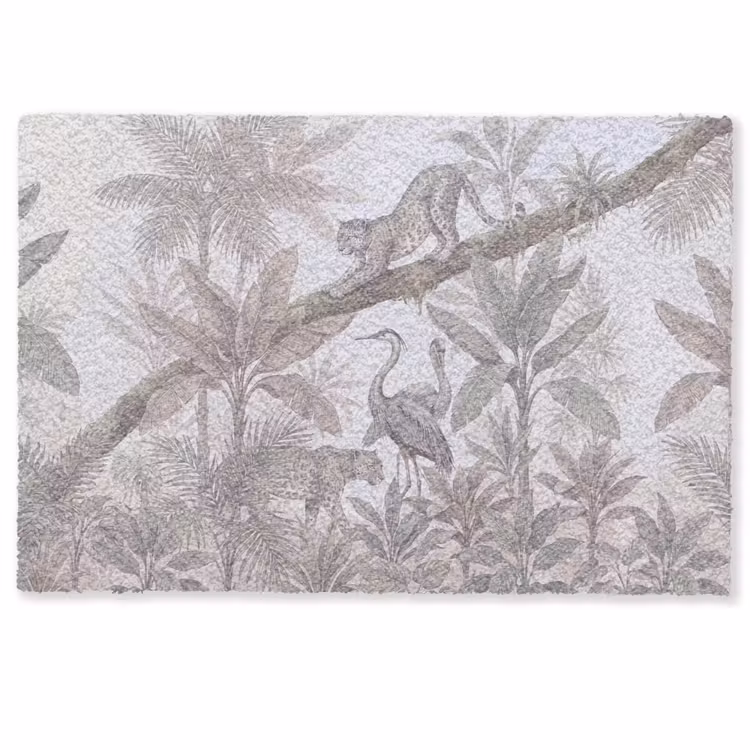 Deurmat - Kat - Vogel - Jungle - Illustratie - Dieren — 1