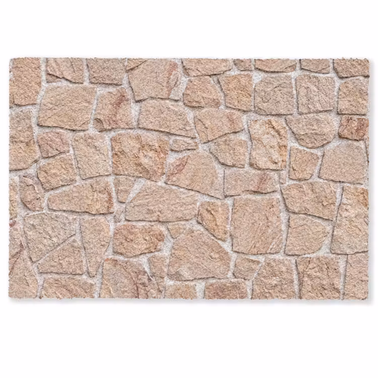 Deurmat - Muur - Steen - Patroon - Rustiek - Beige — 1