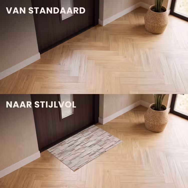 Deurmat - Steen - Muur - Textuur - Rustiek - Beige — 3