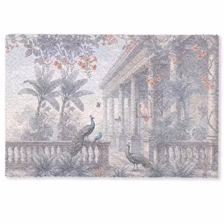 Deurmat - Vogel - Pauw - Architectuur - Klassiek - Groen — 1