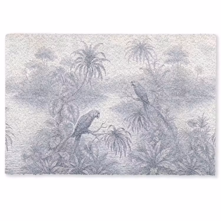 Deurmat - Vogel - Rivier - Tropisch - Illustratie - Blauw — 1