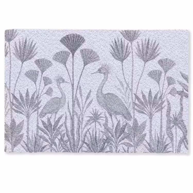 Deurmat - Vogel - Tropisch - Illustratie - Blauwgrijs - Natuur — 1