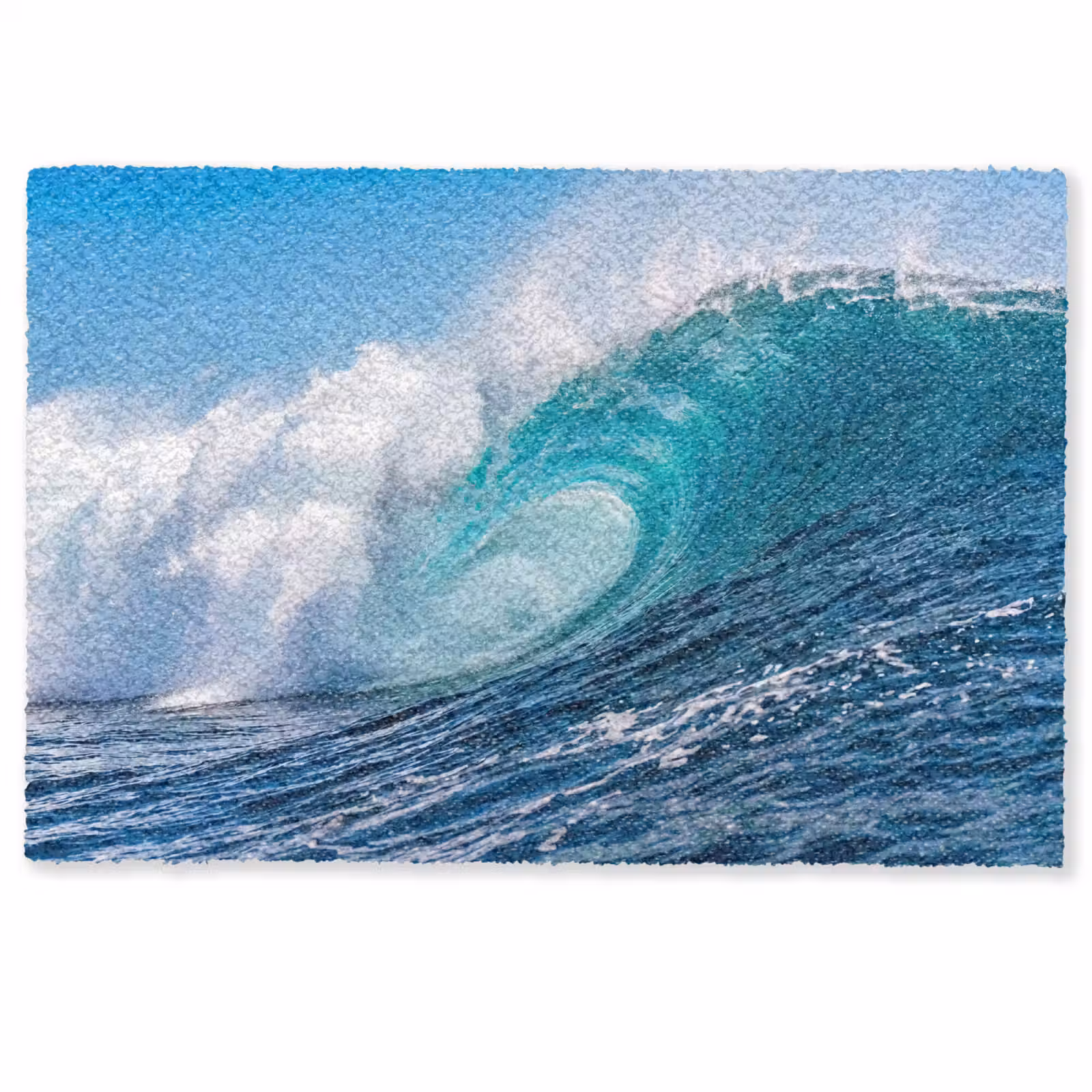 Deurmat - Golf - Oceaan - Water - Dynamisch - Blauw — 1