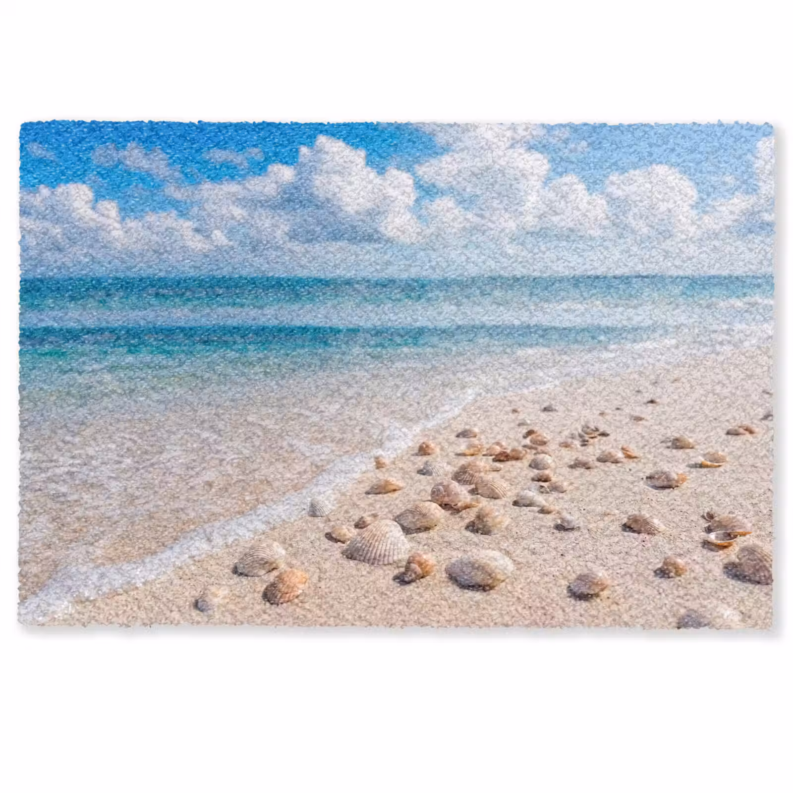 Deurmat - Schelpen - Strand - Natuur - Beige — 1